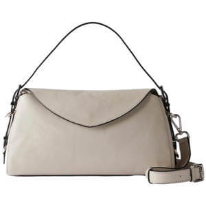 Mint Velvet Cream Leather Shoulder Bag
